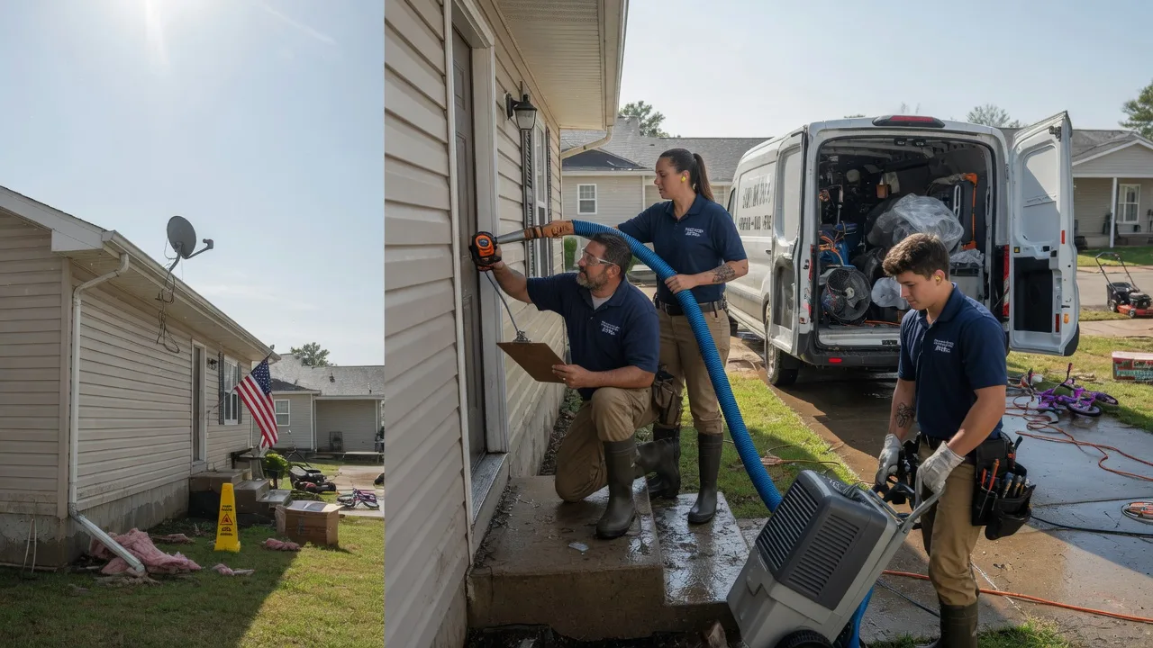 Ceiling Water Damage Restoration in Carnegie, OK near me